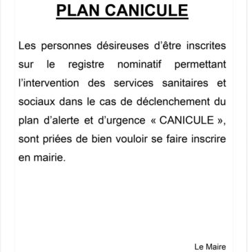 Plan canicule