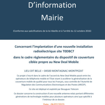 Dossier d’information mairie
