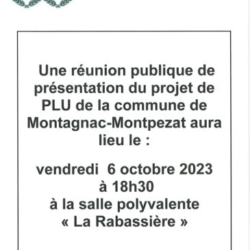 PLU – Réunion publique