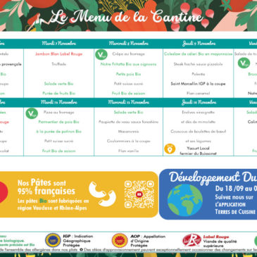 Menu Cantine – Novembre