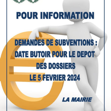 Demande de subventions