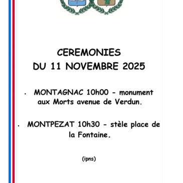 Cérémonies du 11 Novembre