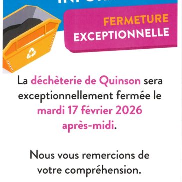 Fermeture déchetterie
