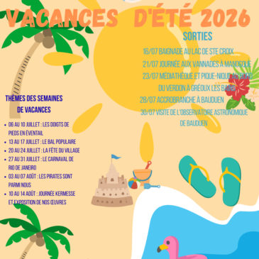 Centre de loisirs – Vacances d’été