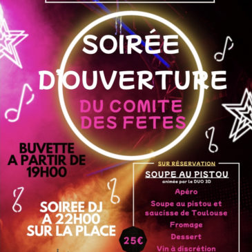 Soirée d’ouverture – Comité des fêtes