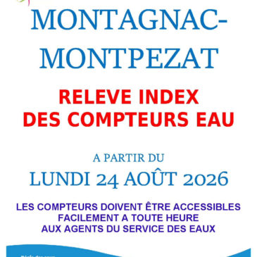 Relevé des compteurs d’eau