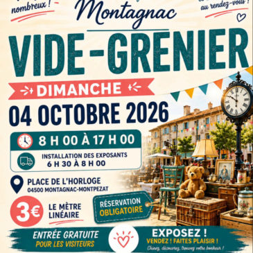 Vide Grenier – 4 octobre